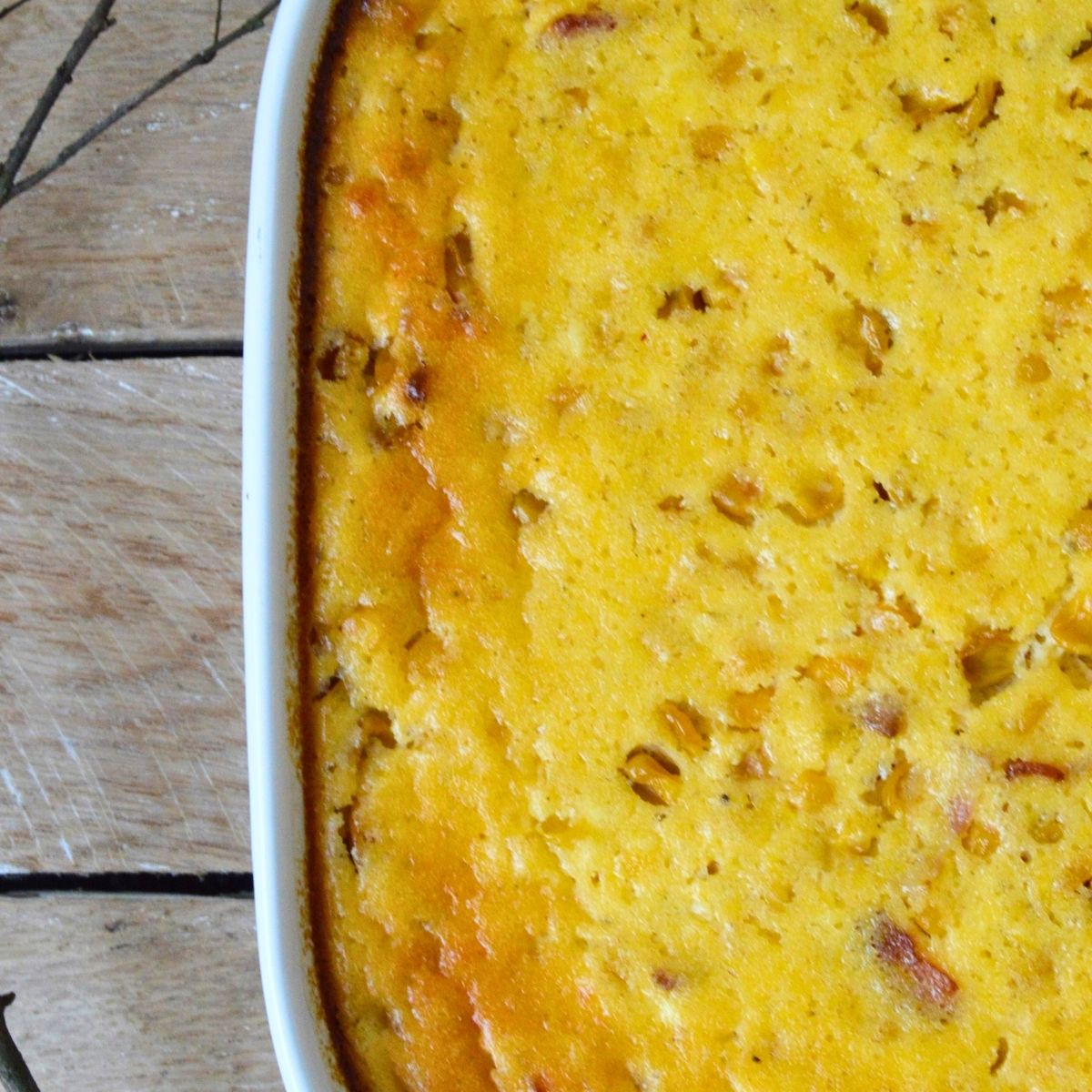 High-Protein Corn Pudding with Greek Yogurt and Ricotta