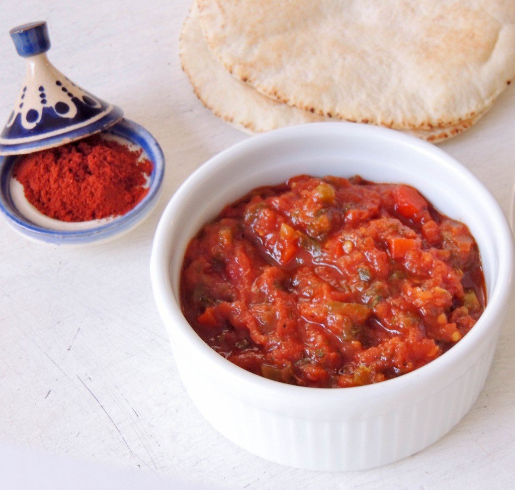 Moroccan Tomatoes and Pepper Salad (chouchouka)