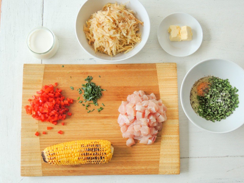 Creamy chicken in potato cheesy baskets - The Petit Gourmet