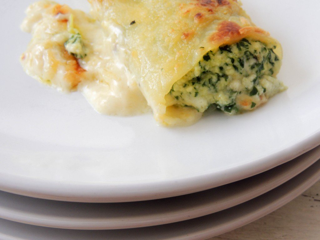 Leek, spinach and ricotta cannelloni - The Petit Gourmet