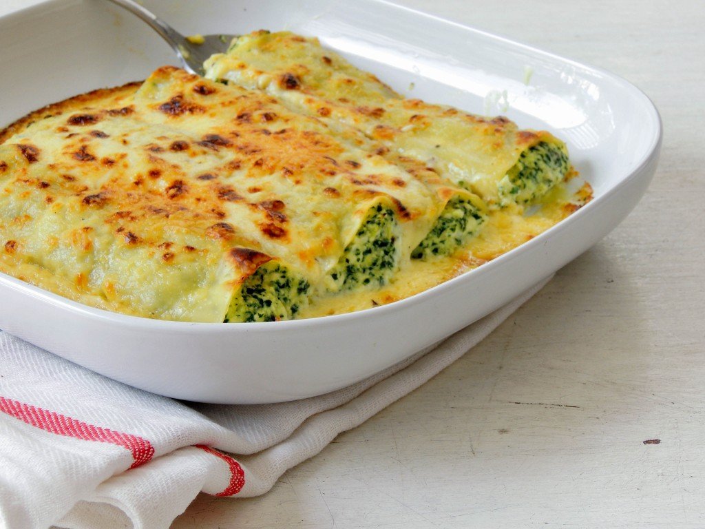 Leek, spinach and ricotta cannelloni - The Petit Gourmet