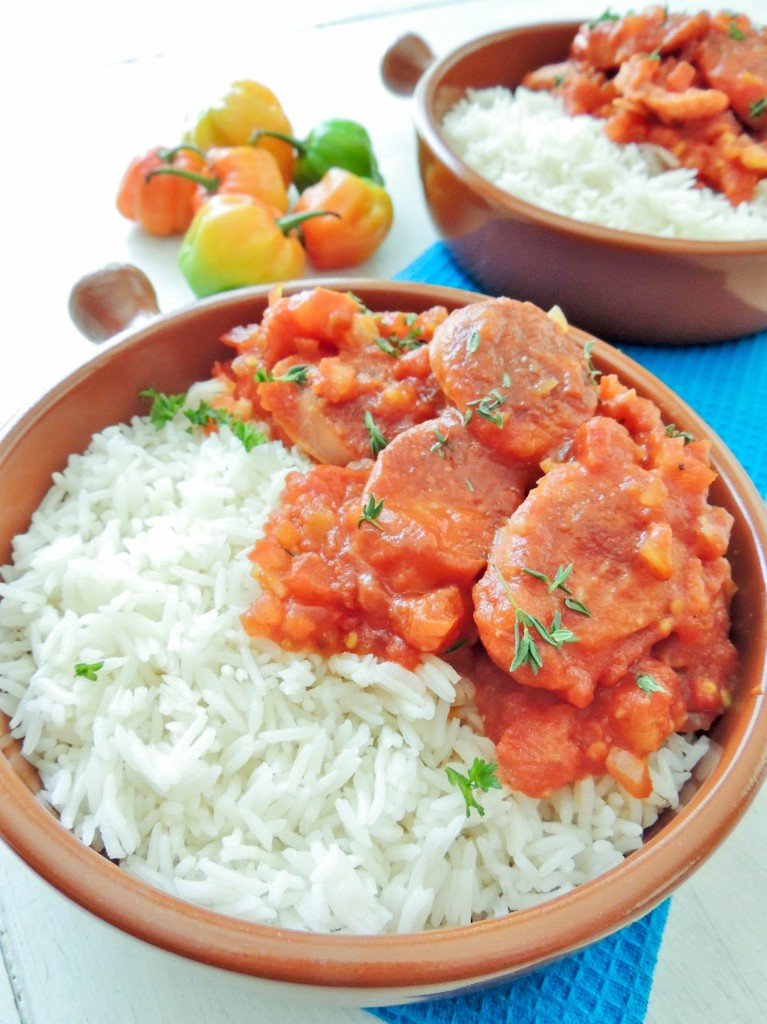 Sausage Rougail (Rougail Saucisse) #SundaySupper - The Petit Gourmet