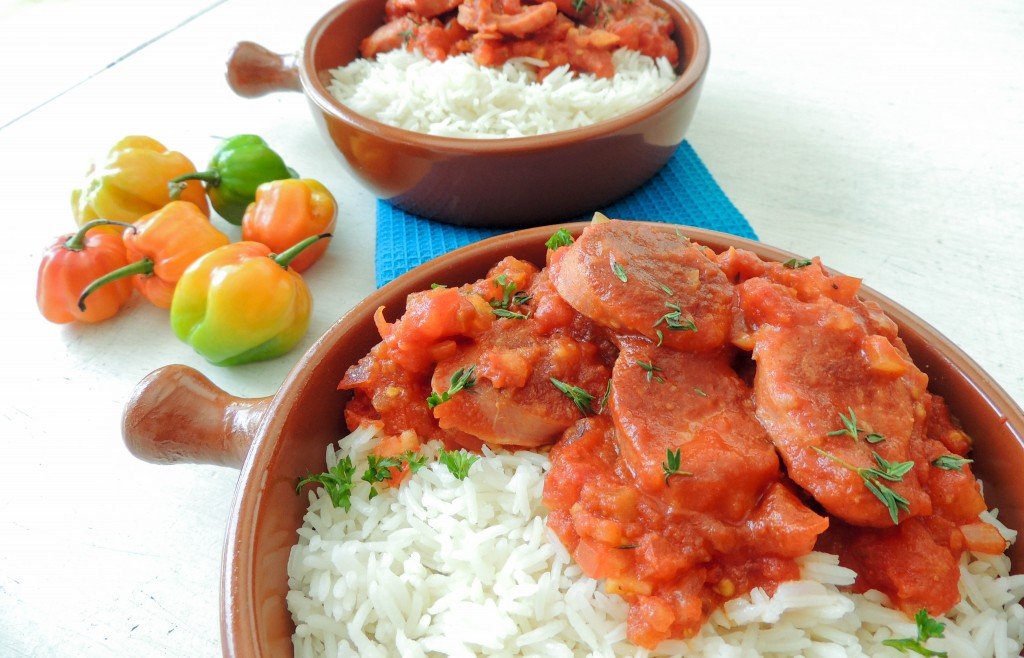 Sausage Rougail (Rougail Saucisse) #SundaySupper - The Petit Gourmet