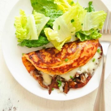 Cachapas with chicken