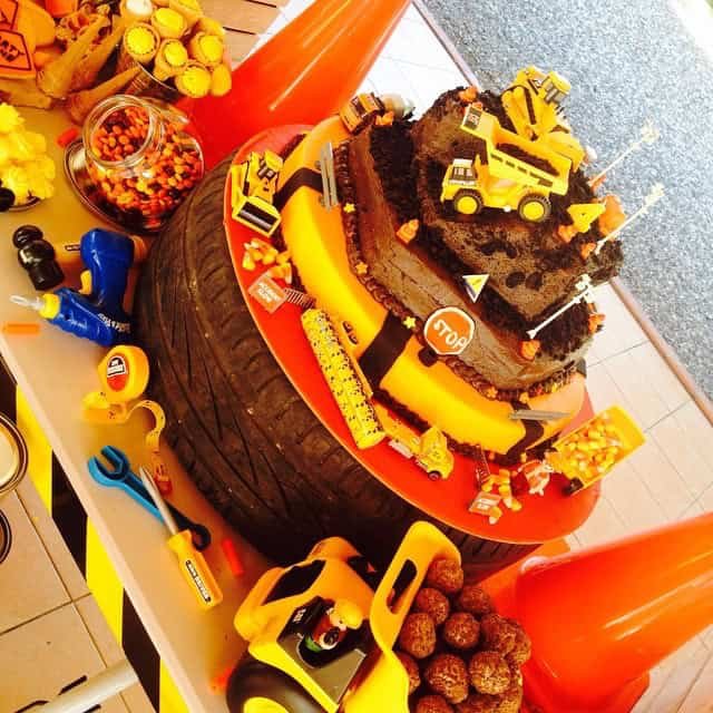 Chocolate construction cake