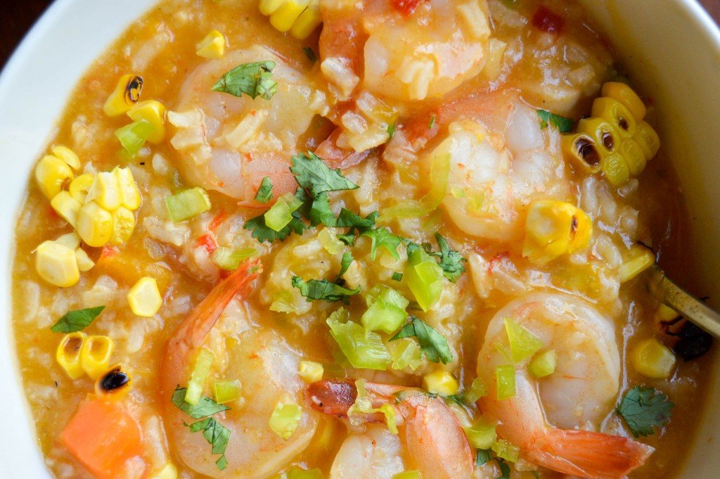 Asopao de camarones (Shrimp & rice stew) - The Petit Gourmet