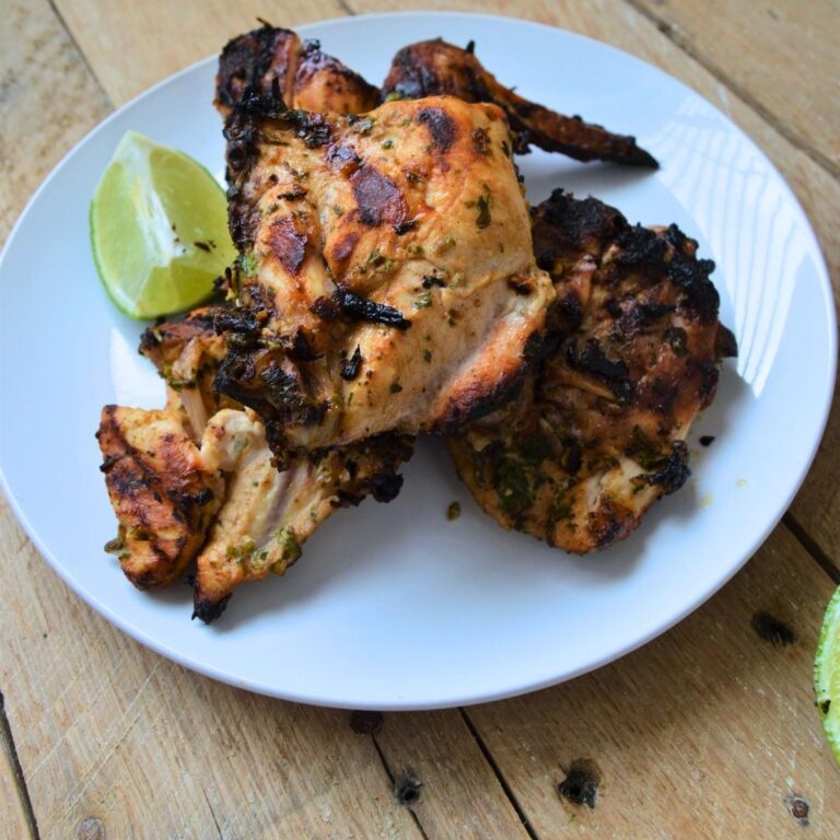 Authentic Dominican Pollo al Carbón with Wasakaka |