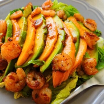 Caribbean Shrimp Mango Avocado Salad - 21g Protein, 15 Minutes