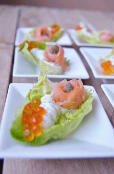 Smoked salmon mise en bouche