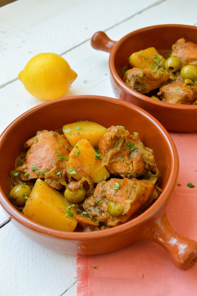 Preserved lemon, olives & chicken tajine