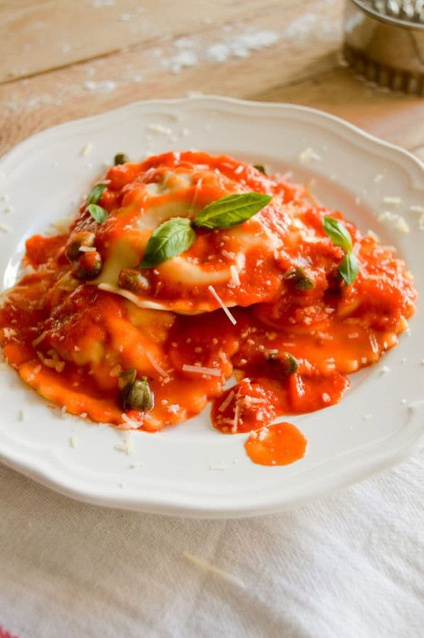 Delicious homemade ravioli