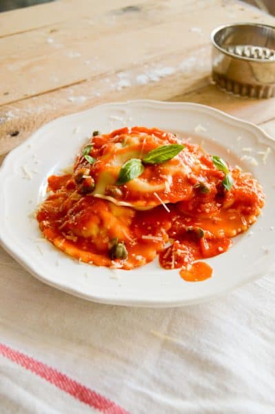 Delicious homemade ravioli