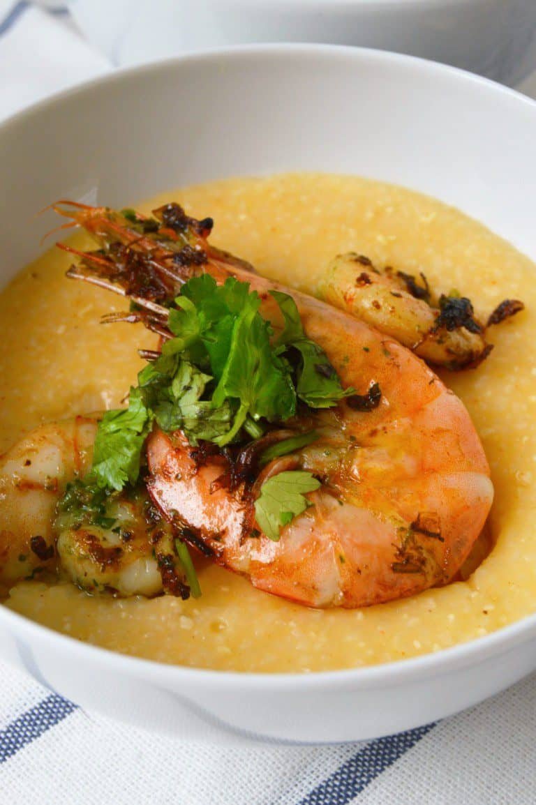 Thai garlic lime shrimp and grits