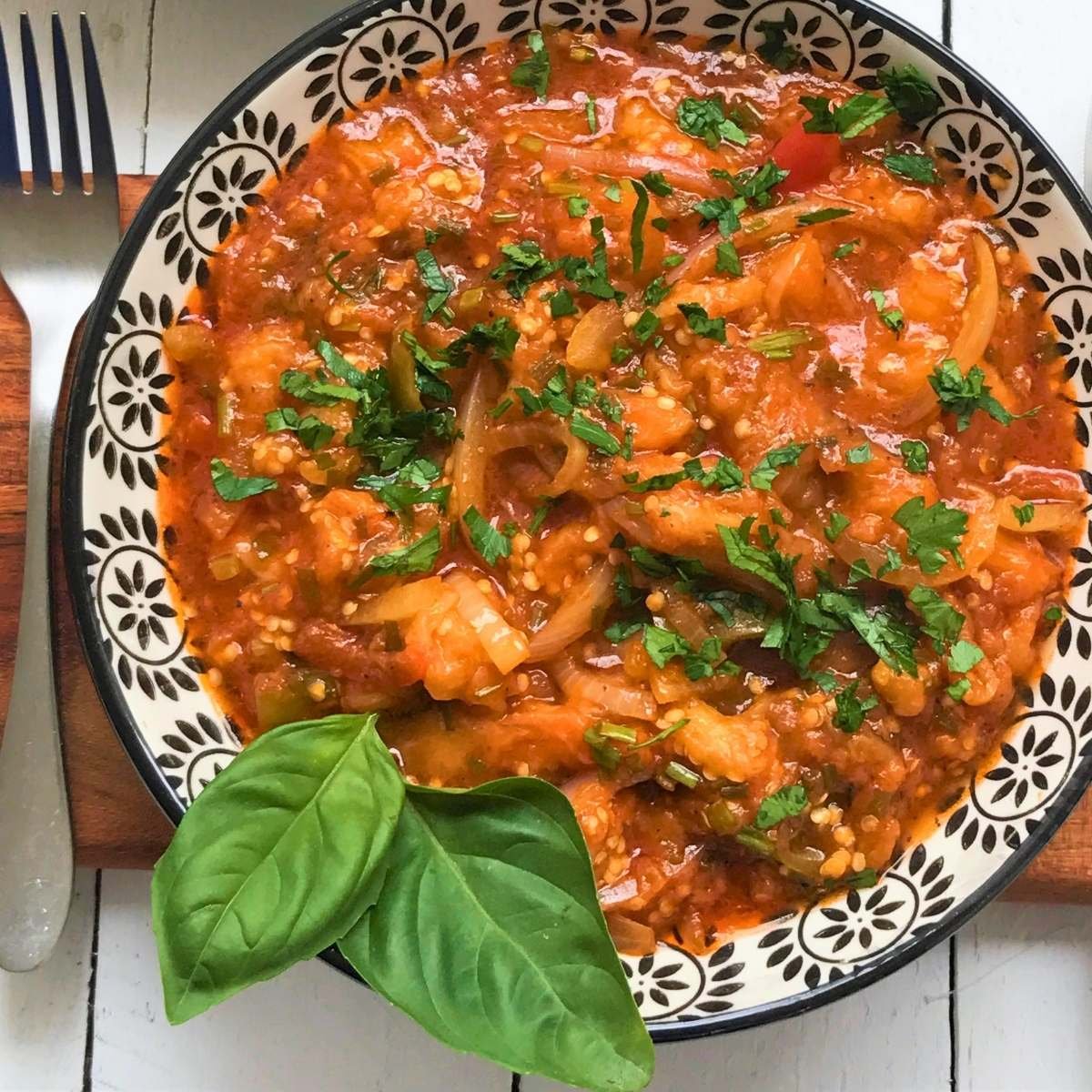 Dominican Berenjena Guisada - The Stewed Eggplant Recipe With Macros