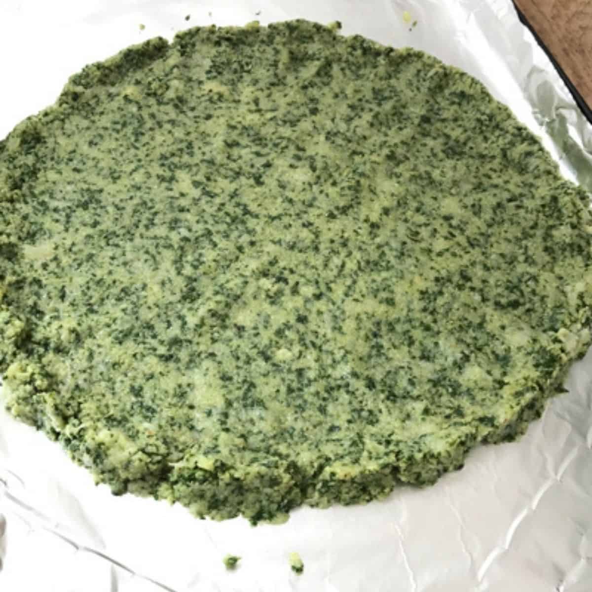 Easy Cauliflower Kale Pizza Crust