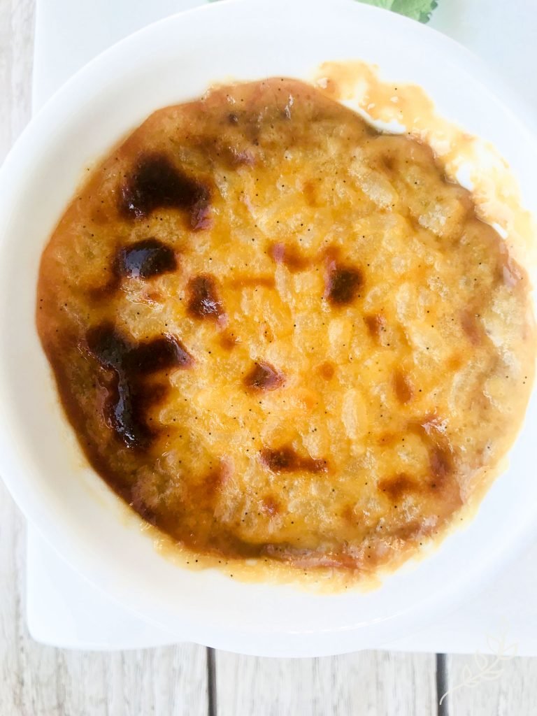 Traditional caramel rice pudding