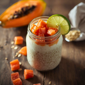 High-Protein Lechoza Overnight Oats