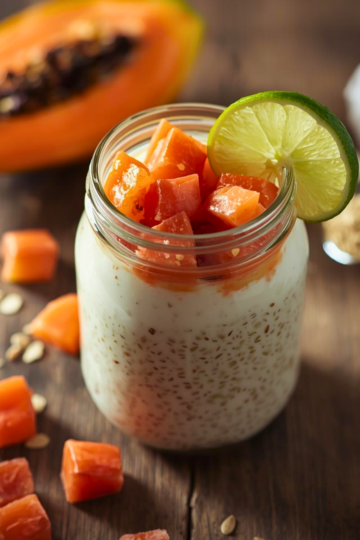 High-Protein Lechoza Overnight Oats