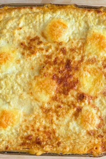 Low Carb Dominican Pastelón - Easy Cauliflower Casserole